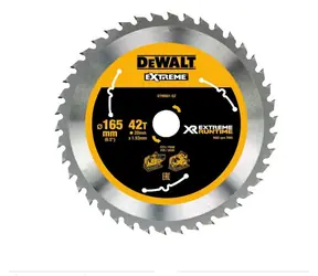 DeWalt DT99561 / Pílový kotúč pre ponorné aku píly / Priemer 165x20 mm / Šírka rezu 1.76 mm / Počet zubov 42