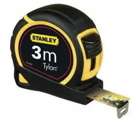 Stanley 1-30-687 / Meter zvinovací 3M / žltá oceľová páska 12.7mm / tr. pr. II / BI-plast / Tylón