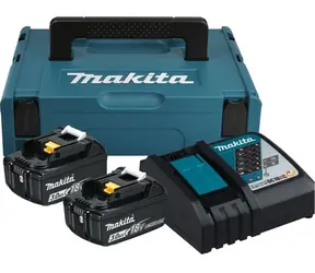 Makita 197952-5 Nabíjacia sada - 2x Batéria BL1830B | Nabíjačka DC18RC | Systainer