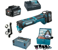 Makita TM30DSMJX5 / Aku Multifunkčný nástroj s príslušenstvom (41 ks) / 10.8V / 2x4.0Ah / 20.000 kmitov-min / Oscilácia 3.