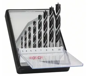 BOSCH 2607010533 / Sada špirálových vrtákov do dreva Robust Line / 3-10 mm / 8 ks