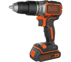 Black&amp;Decker BL188KB / Aku Príklepová vŕtačka / 18V / 2x1.5Ah / 13mm skľučovadlo / 1650 ot-min / 28.050 príklepov-min