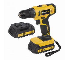PowerPlus POWX00425 / Aku Vŕtací skrutkovač / 16V / 2x1.3Ah / 10mm skľučovadlo / 1.400 ot-min / 30 Nm