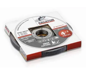 KREATOR KRT070410 / Rezací kotúč na kov / Priemer 115 x 22 mm / Šírka rezu 1.0 mm / 6 ks