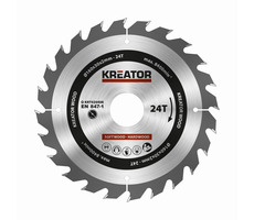 KREATOR KRT020408 / Pílový kotúč na drevo / Priemer 160 x 30 mm / Šírka rezu 2.0 mm / Počet zubov 24