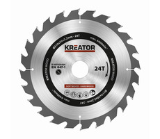 KREATOR KRT020420 / Pílový kotúč na drevo / Priemer 210 x 30 mm / Šírka rezu 2.2 mm / Počet zubov 24