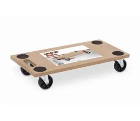 KREATOR KRT670001 / Prepravný vozík na nábytok / Nosnosť 200 kg / Rozmer 300 x 600 mm / 4x otočné kolieska o 360 °