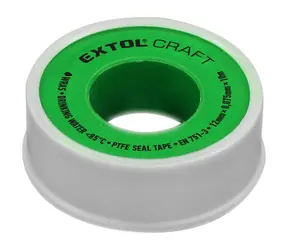 Extol Craft 47530 Teflónová izolačná páska biela / Rozmery 12 mm x 10 m / 3 ks