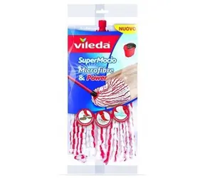 Vileda Náhradný nástavec pre mopy Supermocio Microfibre &amp; Power / vhodné na tvrdé podlahy