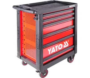 YATO YT-5530 Skrinka dielenská pojazdná s náradím (177ks) 6 zásuviek / Rozmery 958 x 766 x 465 mm