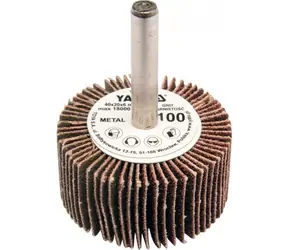YATO Brúsny lamelový kotúč / Radiálny 40x20 mm / Priemer stopky 6 mm / Zrnitosť 100