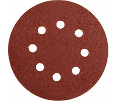 YATO Brúsny papier s otvormi / Priemer 125 mm / Zrnitosť 80 / Suchý zips / 5 ks