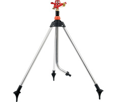 YATO Impulzný zavlažovač na trojnožke / Výška 65-93 cm / Rýchlospojka 1|2&quot; / Výseč postreku 45-360° / Rozsah 24 m