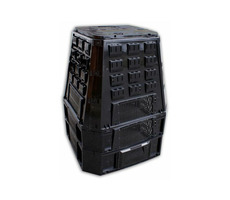 Prosperplast Kompostér EVOGREEN - Čierna / Objem 850 L / Rozmery 91x90 cm / Výška 134.5 cm / Plast / Hmotnosť 12.3 kg