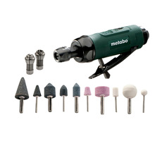 Metabo DG 25 Set / Pneu Priama brúska / Tlak 6.2 bar / Spotreba vzduchu 300 l-min / 25.000 ot-min / Klieština 6 mm