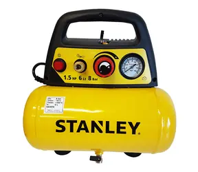 Stanley DN 200|8|6 / Bezolejový kompresor / 1100W / 180 lm / tlak 8 bar / 3400 ot-min / 6 L