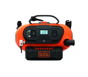 Black&Decker BDCINF18N / Aku Bezolejový kompresor / 12V alebo 230 V / Max. tlak 11 bar / bez Aku