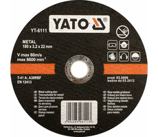 YATO YT-5923 / Rezací kotúč na kov / Priemer 125 x 22 mm / Šírka rezu 1.2 mm