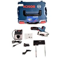 BOSCH GKS 12V-26 - 2x aku / Aku kotúčová píla / 12V / 1400 ot-min / priemer 85mm / hl. rezu 26.5mm / 2x aku a nabíjačka