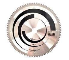 BOSCH Multi Material 2608640453 / Pílový kotúč univerzálny pre pokosové píly / 305x30 mm / Šírka rezu 3.2 mm / 96 zubov / dopredaj