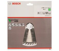 BOSCH Optiline Wood 2608640617 / Pílový kotúč na drevo / 190x30 mm / Šírka rezu 2.6 mm / 48 zubov