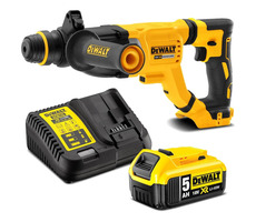 DeWalt DCH263P1 / Aku Kombinované kladivo / 18V / 5.0Ah / 1.165 ot-min / 4.300 úderov-min / 3.0J / SDS- PLUS