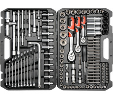 YATO Gola sada 1|2" &amp; 3|8" &amp; 1|4" + príslušenstvo 128 ks