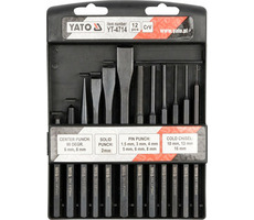YATO Sada sekáčov a jamôčok a vyrážačov 12 ks / Dĺžka: 100 až 150 mm