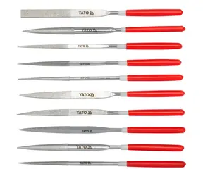 YATO Sada pilníkov ihlových diamantových 4x160 mm 10 ks / Dĺžka povlaku 50 / Zrnitosť 150