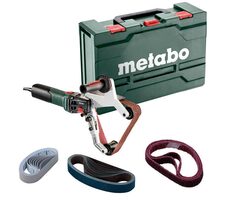 Metabo RBE 15-180 Set / Pásová brúska na rúrky / 1550W / 8.4 - 28 ms / Pás 760 x 40 mm / max. priemer rúrky 180 mm