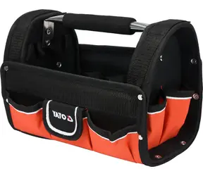 YATO YT-74371 / Otvorená prepravka na náradie / 9 vreciek / kovové držadlo / telo polyester 600D / 304x190x225 mm