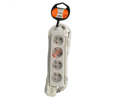 Solight predlžovací prívod 4 zásuvky 1.5m biela / 3 x 1mm2