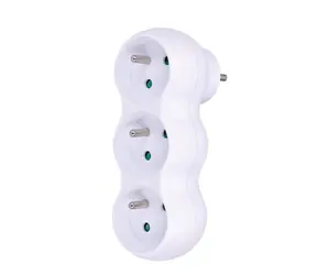 Solight rozbočka s podperou 3 zásuvky biela / 3 x 10A