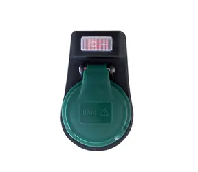 Solight zásuvka priebežná IP44 čierna / 16A / vypínač