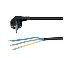 Solight PF04 flexo šnúra 2m čierna / 3x 1mm2