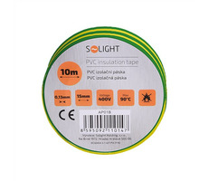 Solight AP01 izolačná páska 15mm x 0.13mm x 10m žltozelená