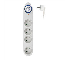 Solight PO46 prepäťová ochrana biela / 150J / 4 zásuvky / 1.5m