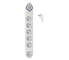 Solight PO63 prepäťová ochrana biela / 150J / 6 zásuviek / 3m