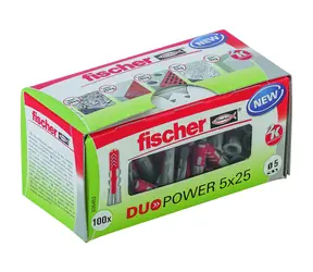 fischer DuoPower 5x25 LD hmoždinky 100 ks