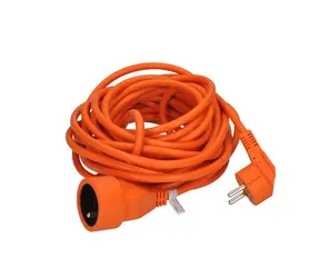 Solight PS16O predlžovací prívod - spojka 1 zásuvka 10m oranžová / 3 x 1mm2,