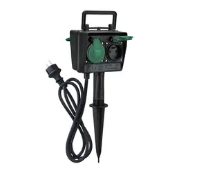 Solight PG02 záhradný stĺpik 4 zásuvky 1.5m / gumový kábel / IP44