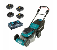 Makita DLM530PT4 / Akumulátorová kosačka na trávu / 18V x 2 / Šírka záberu 53.4 cm / kôš 70 L 