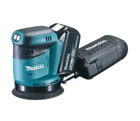 Makita DBO180RTJ / Aku excentrická brúska / 123 mm / Li- ION / 18V / 2x 3.0 Ah