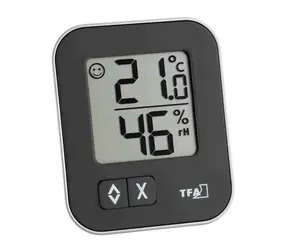 TFA 30.5026.01 - MOXX Digitálny teplomer s vlhkomerom - čierna