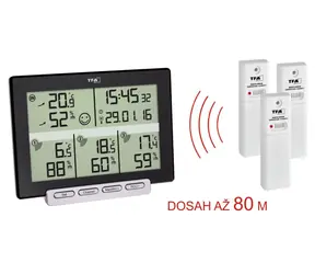 TFA 30.3057.01 - MULTI-SENSE Teplomer a vlhkomer s 3 bezdrôtovými senzormi