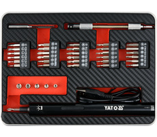YATO YT-27930 / Presný aku skrutkovač 3.6V SET 39ks / 450 mAh / LED