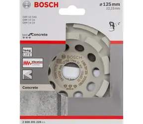BOSCH Best for concrete 2608201228 / Diamantový hrncový kotúč / 125 mm / 22.23 mm / 1 ks