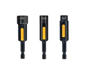 DeWalt DT7460 samočistiteľné hlavice pre rázové uťahovače (3ks) / šesťhran 1|4" / Veľkosti: 8 &amp; 10 &amp; 13 mm / Dĺžka: 75