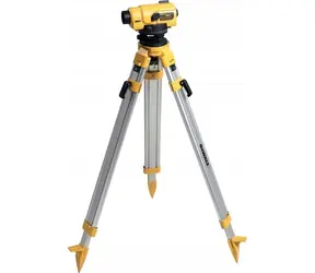 DeWalt DW096PK / Nivelačný prístroj so stojanom / Dosah 100m / Zväčšenie: 26x / Presnosť: 2 mm / príslušenstvo