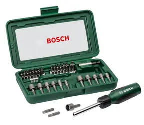 BOSCH 2607019504 / Sada skrutkovacích bitov a nástrčných kľúčov s držiakom / 46 ks